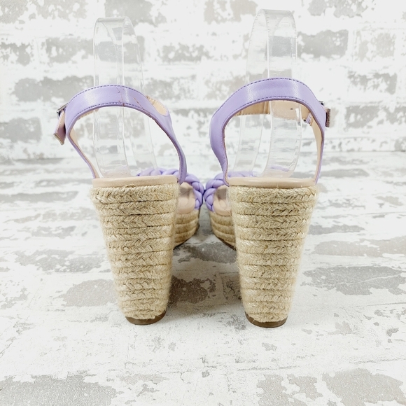 NEW BP. Goldie Purple Summer Braided Wedge Sandals X86 - Picture 4 of 9